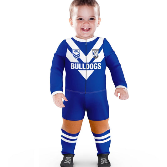 Canterbury Bulldogs NRL Infant Zip Footysuit