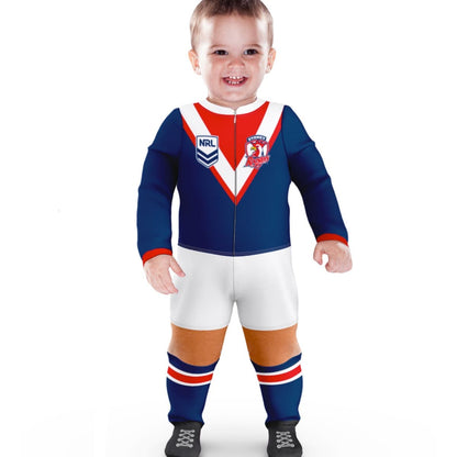 Sydney Roosters NRL Infant Zip Footysuit