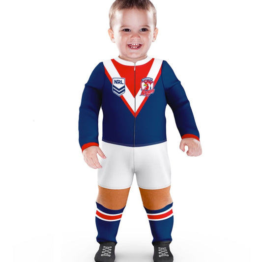 Sydney Roosters NRL Infant Zip Footysuit