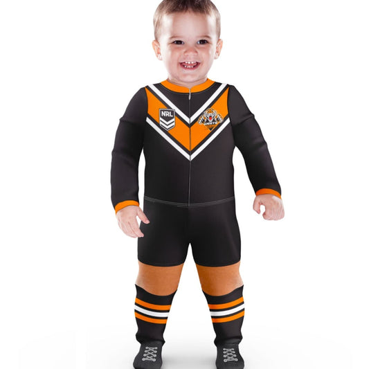 Wests Tigers NRL Infant Zip Footysuit