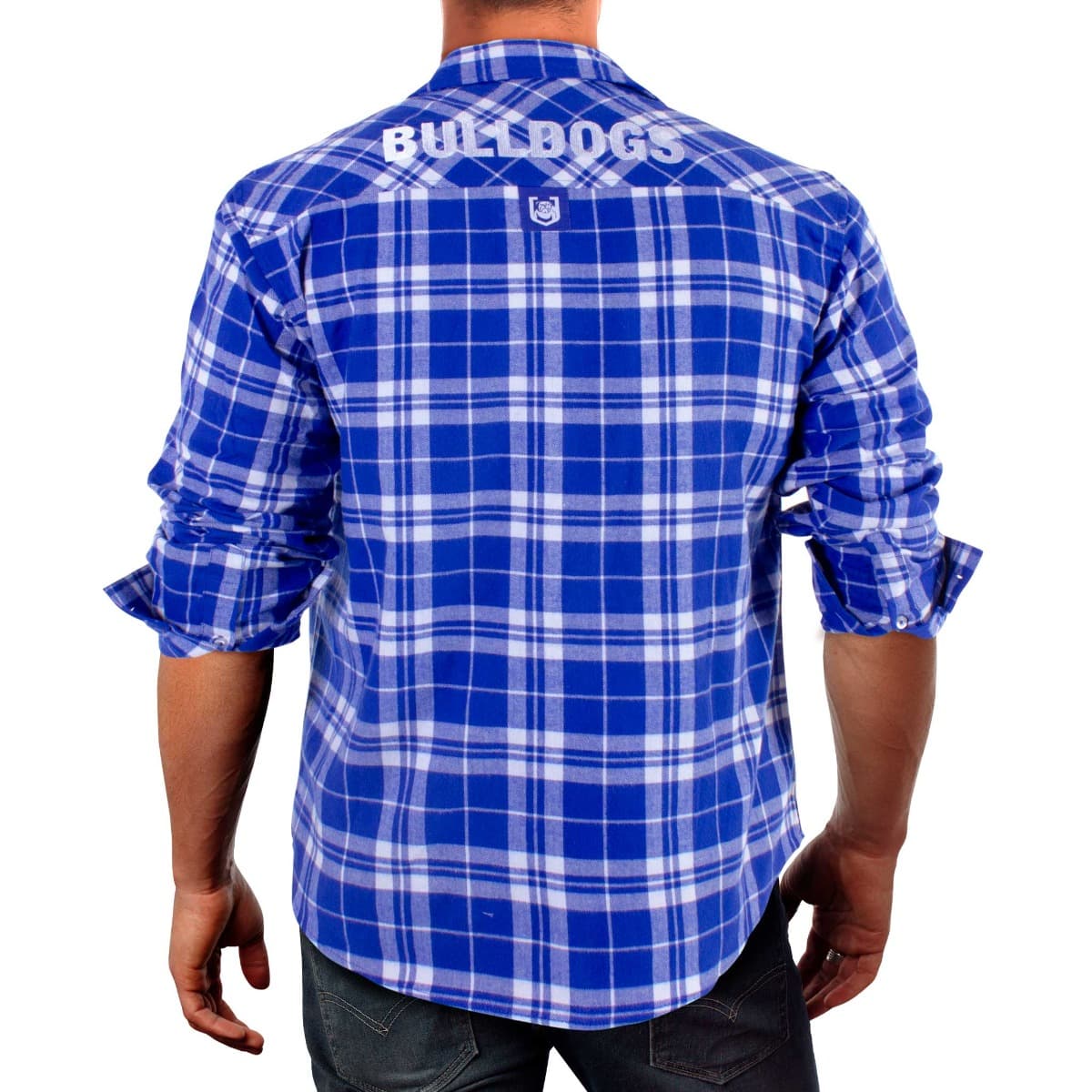 Canterbury Bulldogs NRL Mens Flannel Shirt