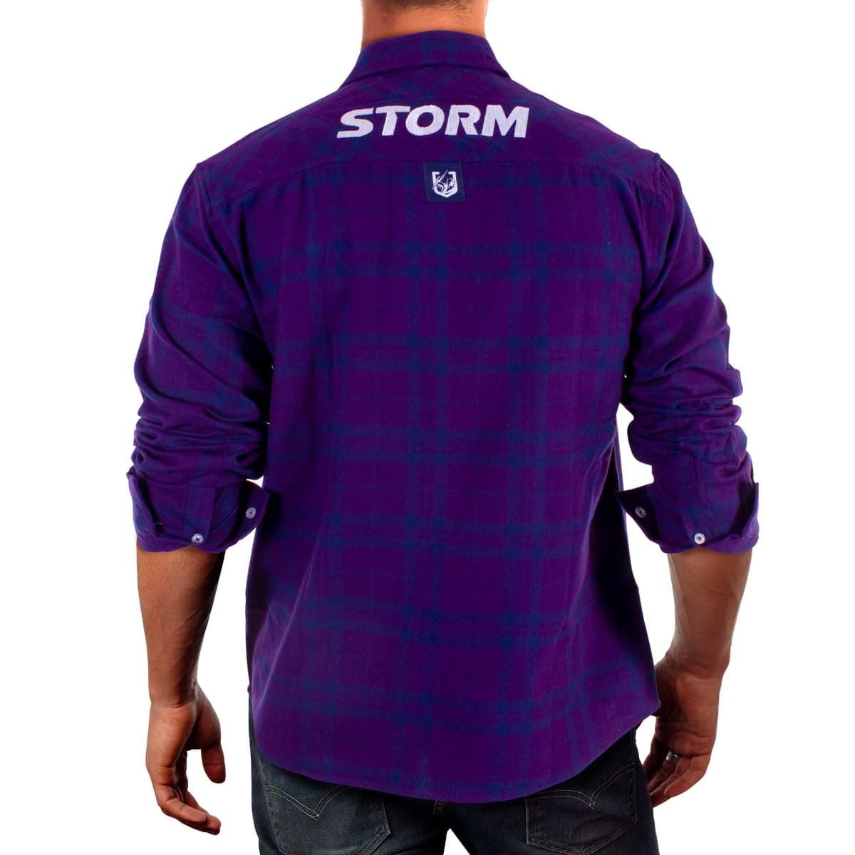 Melbourne Storm NRL Mens Flannel Shirt
