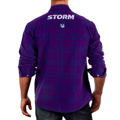 Melbourne Storm NRL Mens Flannel Shirt