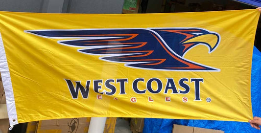 West Coast Eagles AFL Team Giant Pole Flag 1800mm by 900mm