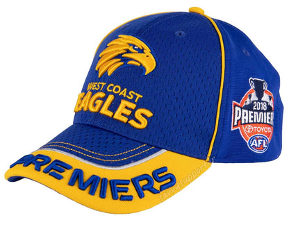 West Coast Eagles AFL Royal Premiers Cap / Hat P2