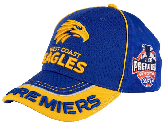 West Coast Eagles AFL Royal Premiers Cap / Hat P2