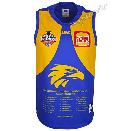 West Coast Eagles AFL Mens Premiers Guernsey