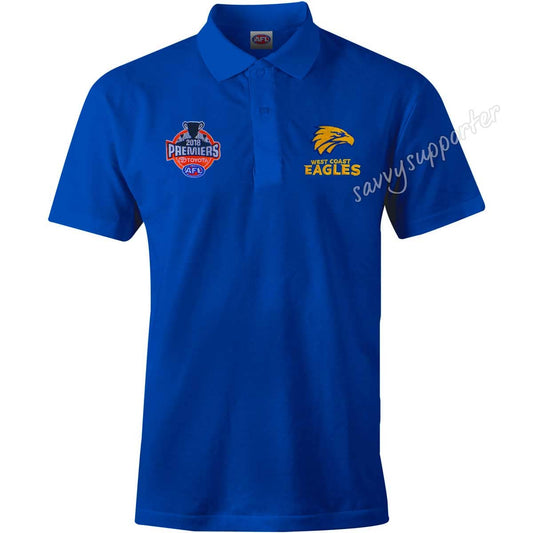 West Coast Eagles Mens Premiers Polo Shirt P2