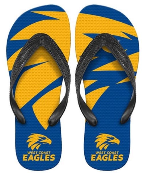 West Coast Eagles AFL Mens Beach Thongs