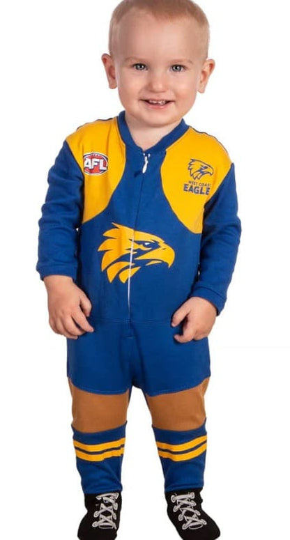 West Coast Eagles AFL Zip Footysuit