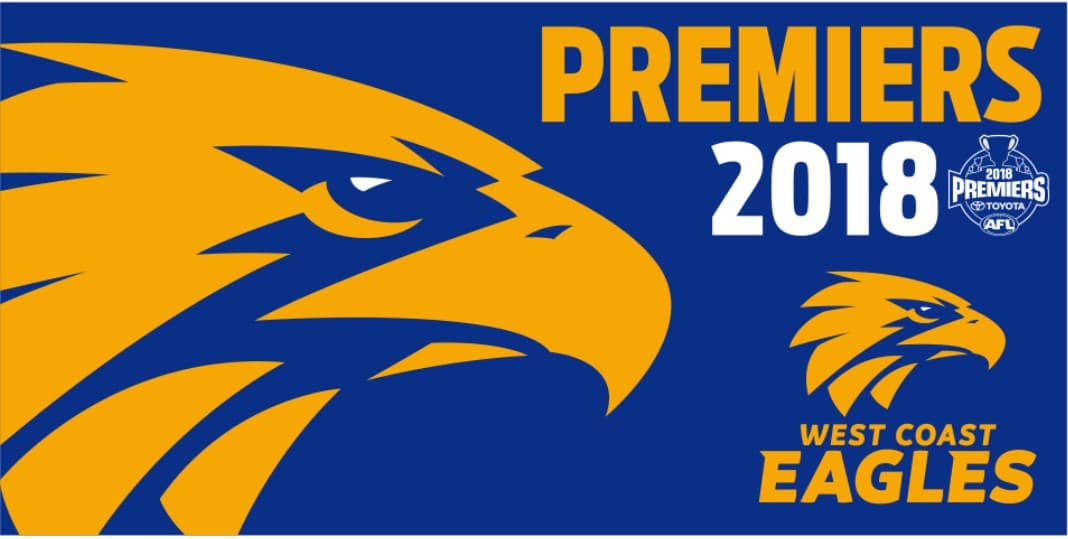 West Coast Eagles AFL Premiers Pole Flag 900mm X 1800mm