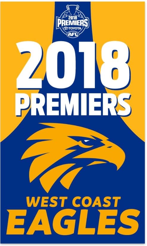 West Coast Eagles Premiers Wall Flag