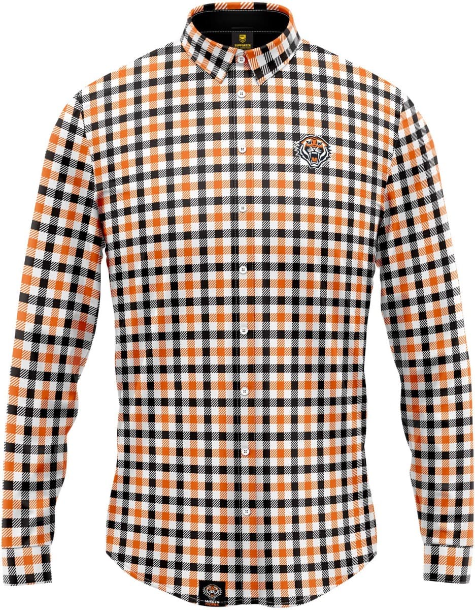 Wests Tigers NRL Mens Dawson Business Shirt