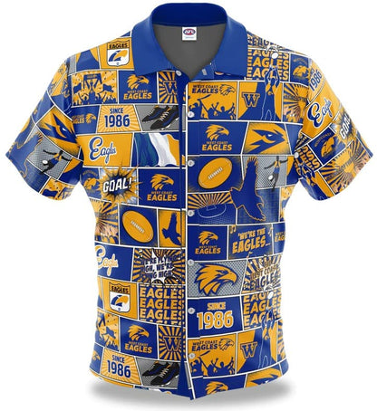 West Coast Eagles AFL Mens Pop Art Shirt