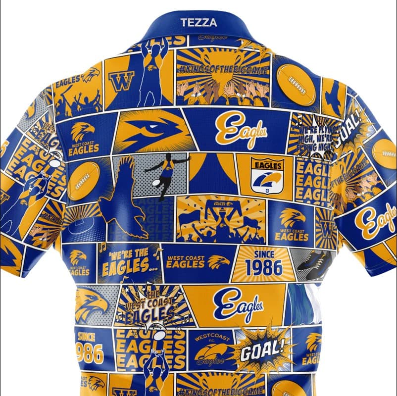 West Coast Eagles AFL Mens Pop Art Shirt