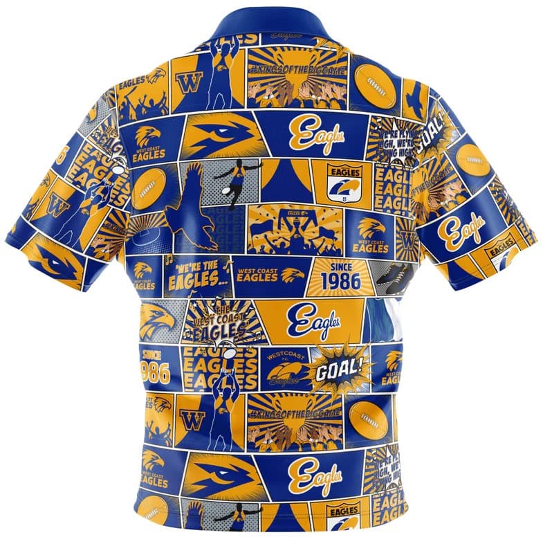 West Coast Eagles AFL Mens Pop Art Shirt