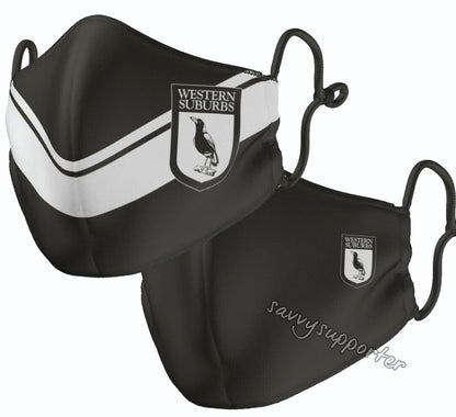 Western Suburbs Magpies NRL Reversible Adults Face Mask