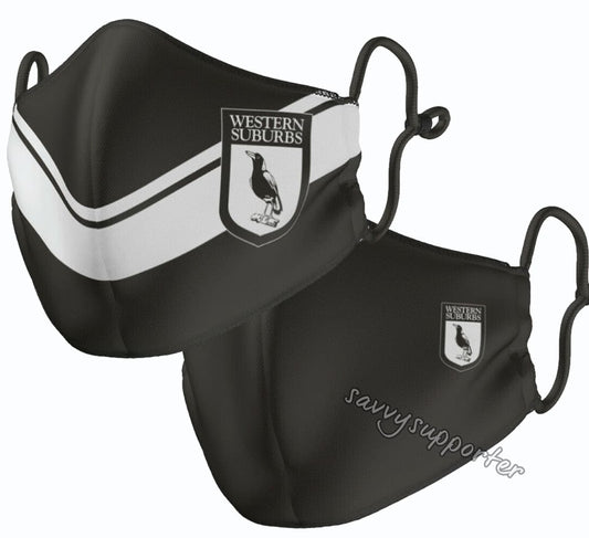 Western Suburbs Magpies NRL Reversible Adults Face Mask