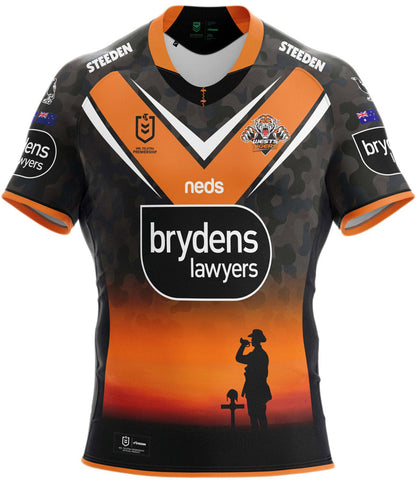 Wests Tigers NRL Mens Anzac Jersey