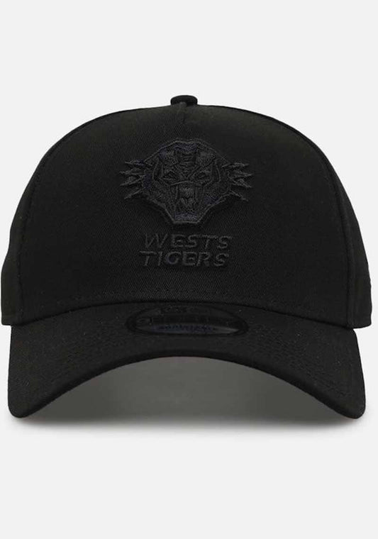 Wests Tigers NRL Black on Black 9Forty Snapback Cap