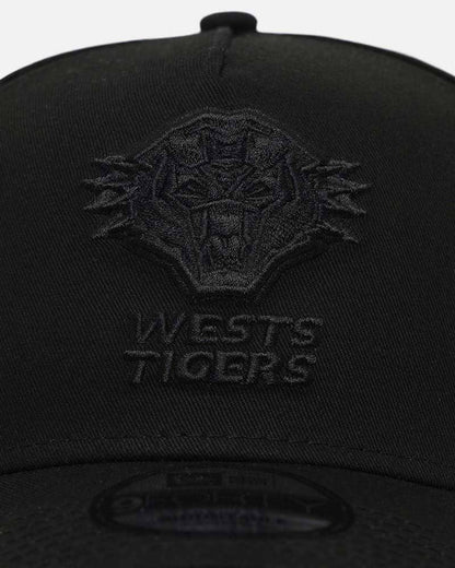 Wests Tigers NRL Black on Black 9Forty Snapback Cap
