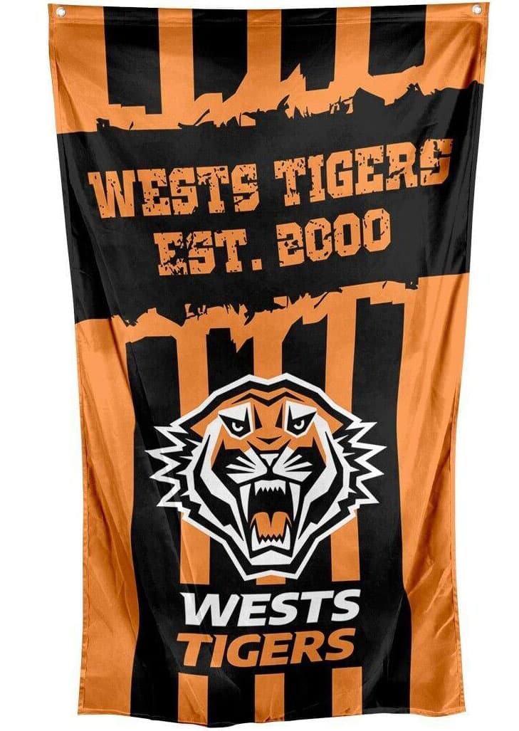 Wests Tigers NRL Cape Flag 900 x 1500mm
