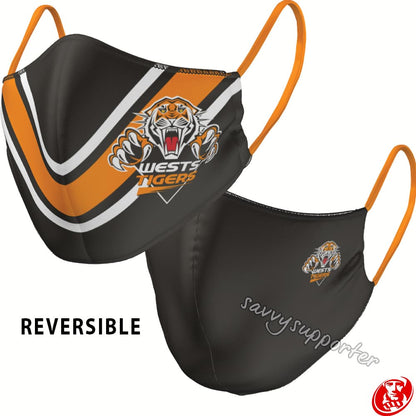 Wests Tigers NRL Reversible Face Mask