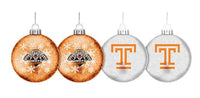 Wests Tigers NRL Christmas Glitter Baubles x 4