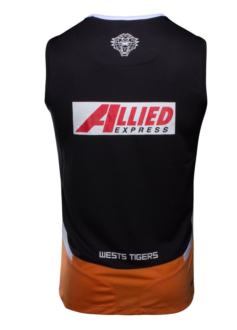 Wests Tigers Black Training Singlet
