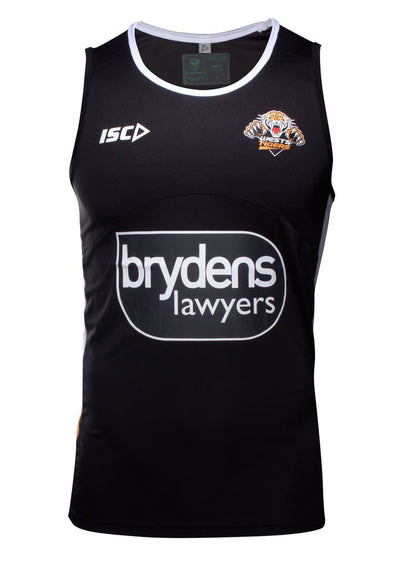 Wests Tigers Black Training Singlet