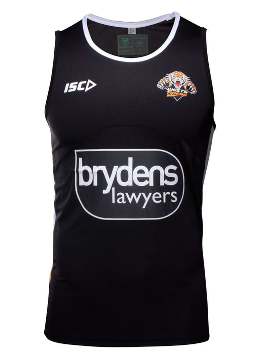Wests Tigers Black Training Singlet