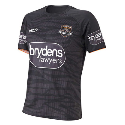 Wests Tigers 2019 NRL Mens Black Training Shirt