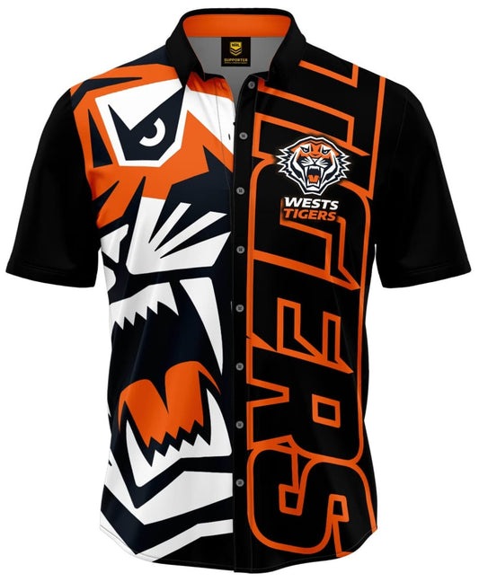 Wests Tigers NRL Mens Showtime Party Shirt