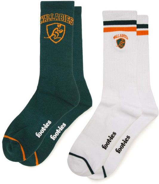 Australian Wallabies 2026 Rugby Union Mens World Cup Sneaker Sock 2 Pack