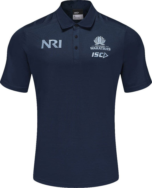 NSW Waratahs 2025 Rugby Union Mens Navy Team Polo Shirt