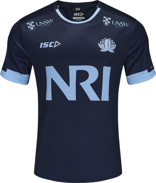 NSW Waratahs 2025 Rugby Union Mens Navy Training Shirt