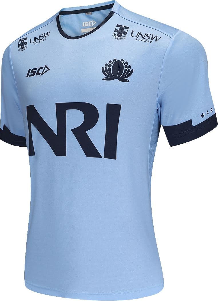 NSW Waratahs 2025 Rugby Union Mens Camb Blue Training Shirt