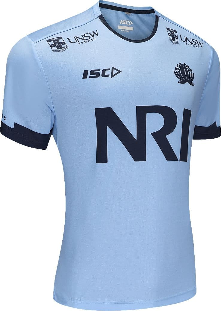 NSW Waratahs 2025 Rugby Union Mens Camb Blue Training Shirt