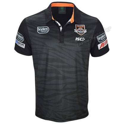 Wests Tigers NRL ISC Black Sub Polo Shirt