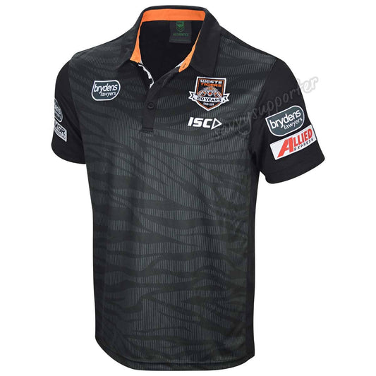 Wests Tigers NRL ISC Black Sub Polo Shirt