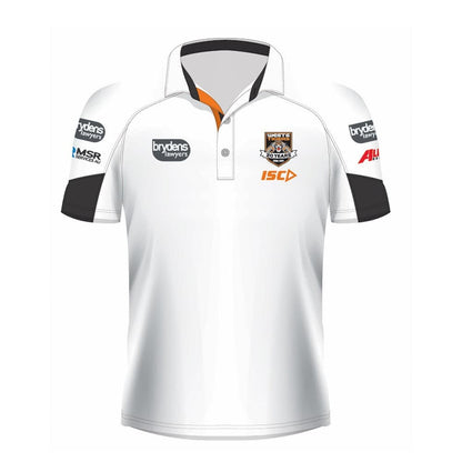 Wests Tigers 2019 Mens White Performance Polo Shirt