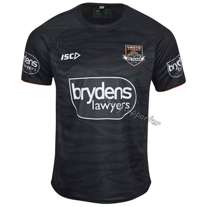 Wests Tigers 2019 NRL Mens Black Training Shirt