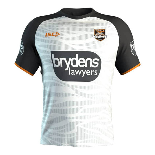 Wests Tigers NRL Mens White Training Shirt