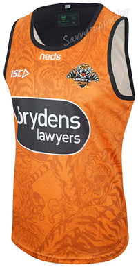 Wests Tigers NRL Mens Orange Training Singlet