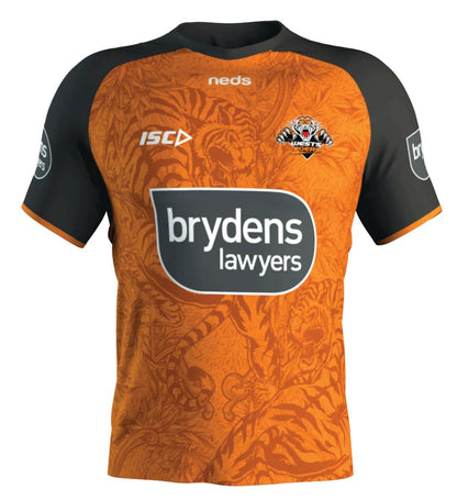 Wests Tigers NRL Mens Orange Training Shirt