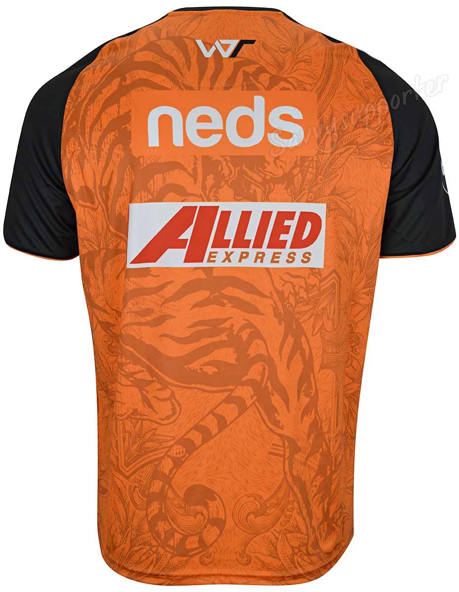 Wests Tigers NRL Mens Orange Training Shirt