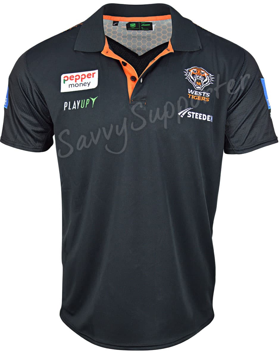 Wests Tigers 2025 NRL Mens Media Polo Shirt