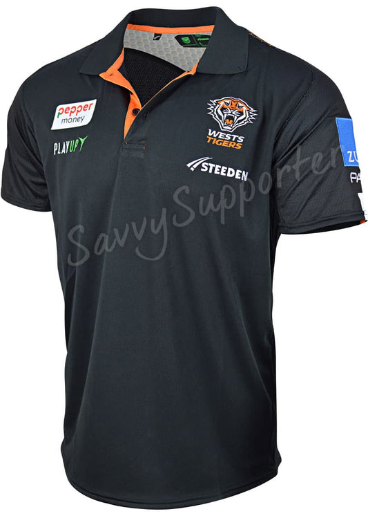Wests Tigers 2025 NRL Mens Media Polo Shirt