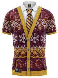 Brisbane Broncos NRL Xmas Polo Shirt