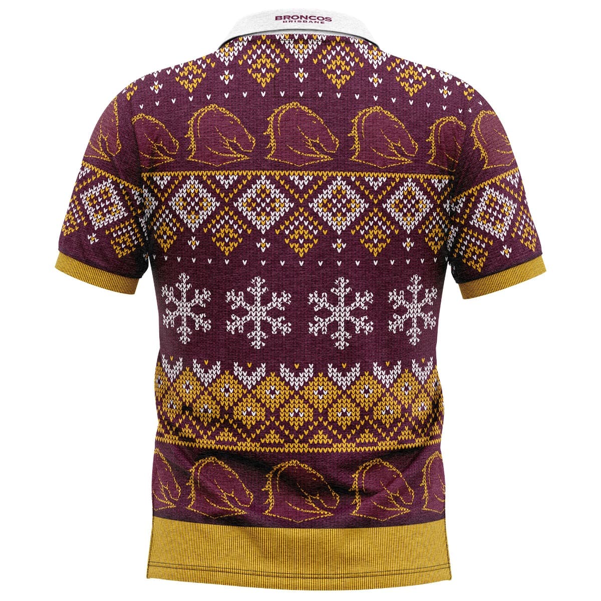 Brisbane Broncos NRL Xmas Polo Shirt